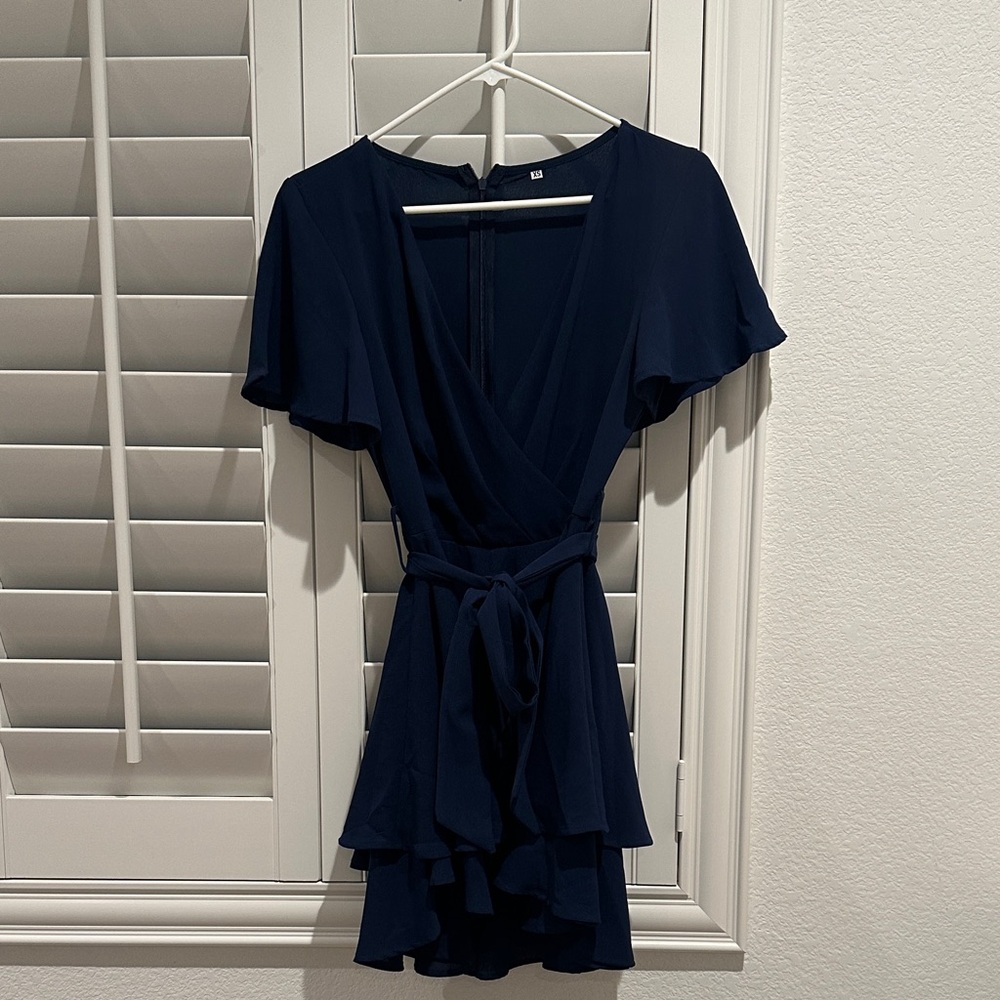 Navy Wrap Dress